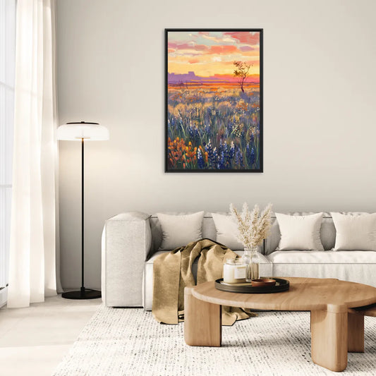 Lubbock West Texas Horizon - Living Room Black Frame Canvas