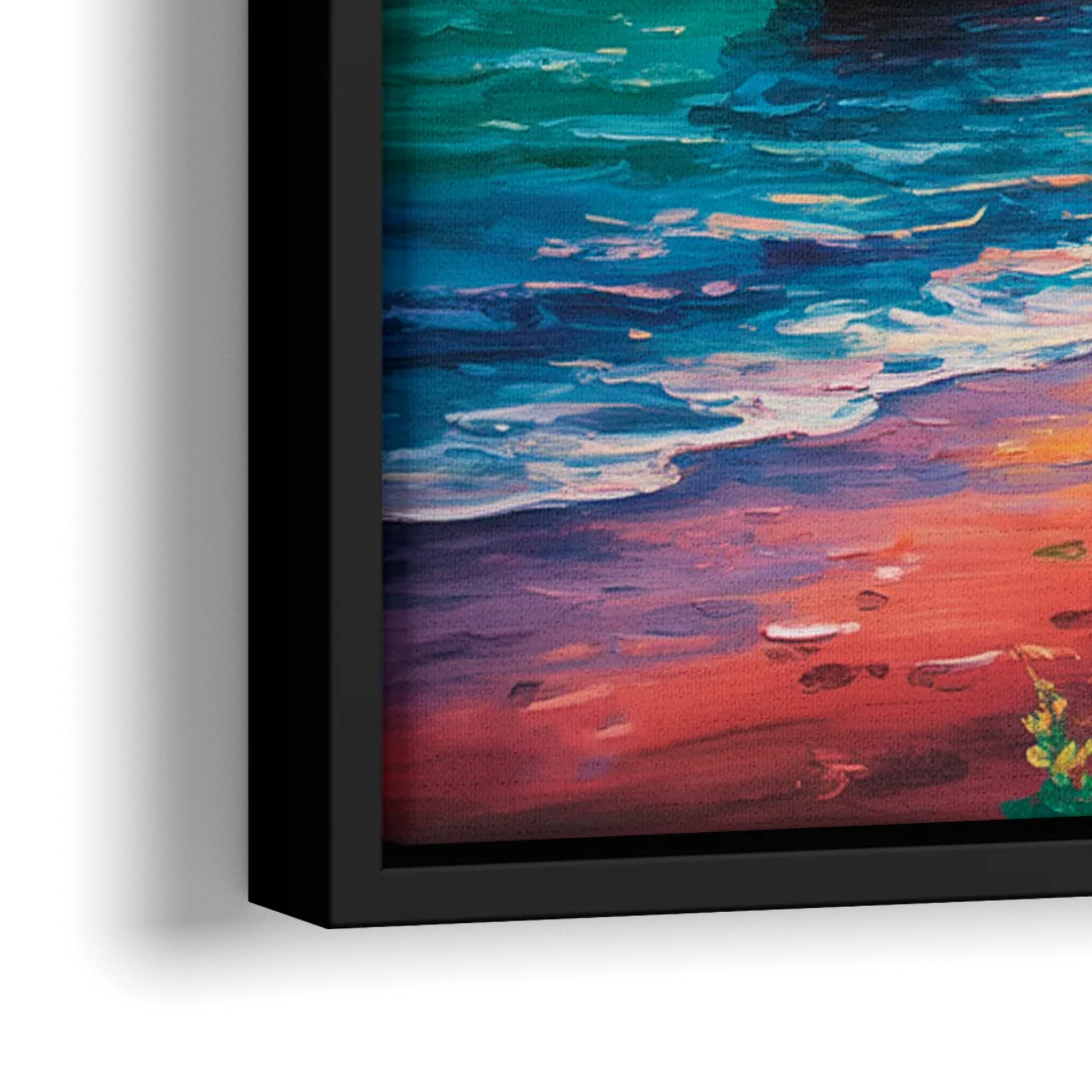 PEI Coastal Charm - Close-Up Black Frame Canvas