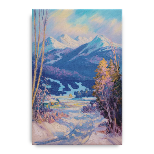 Whistler Snowy Peaks - Canvas Wall Art