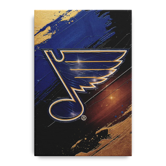 St. Louis Blues Hockey Theme - Canvas Wall Art
