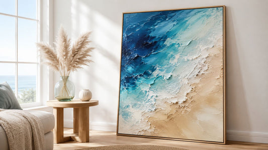 Abstract Beach Painting Guide for Home Decor