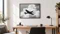 Airplane Black and White Wall Art for Offices and Dens