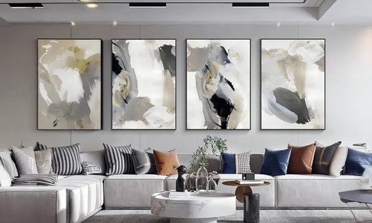 How to Hang Multiple Canvases in a Living Room