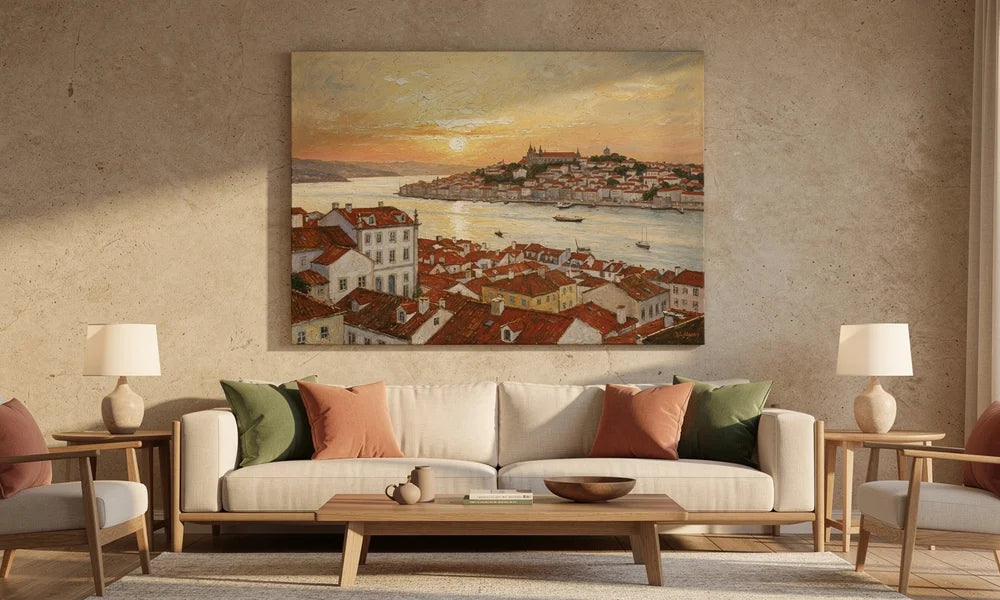 Sunset Over Lisbon: The Lisbon, Portugal Canvas Wall Art Piece Worth Building a Room Around