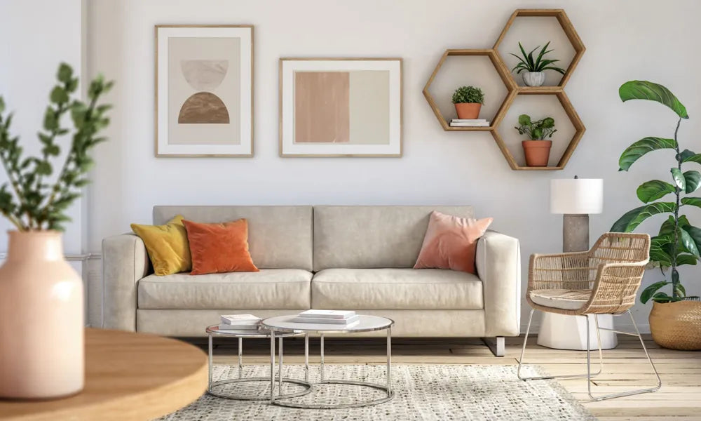 Vertical vs Horizontal Wall Art in a Living Room