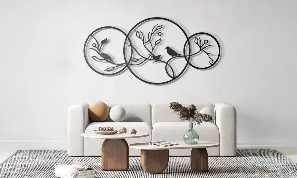 Where to Hang Metal Wall Art in a Living Room
