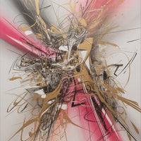 Pink and Gold Abstract