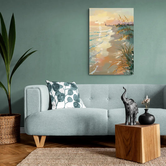 Virginia Beach Coastal Sunrise - Canvas Wall Art Living Room