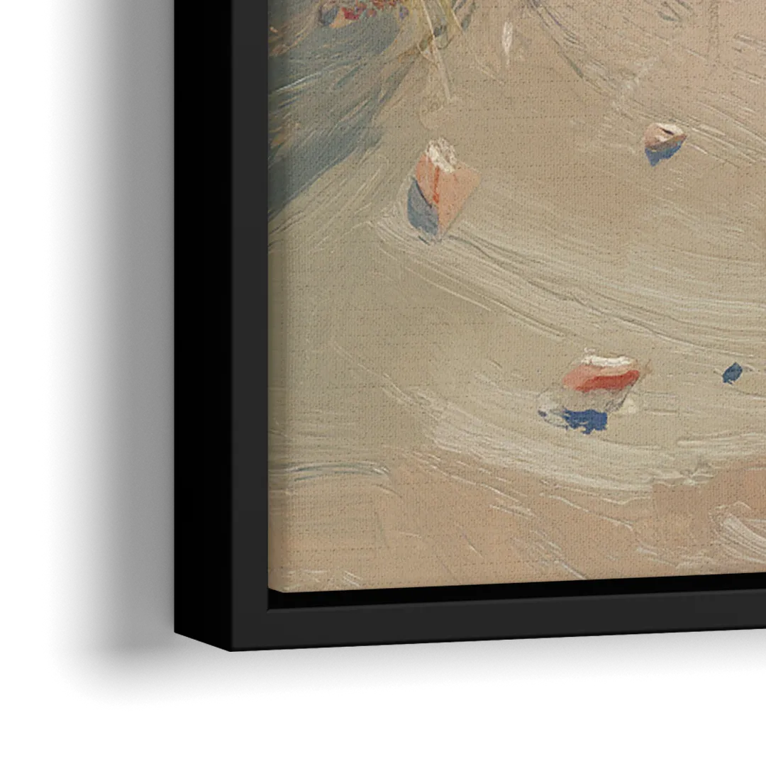 Norfolk Oceanfront Serenity - Close-Up Black Frame Canvas