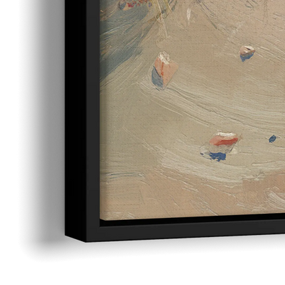 Norfolk Oceanfront Serenity - Close-Up Black Frame Canvas