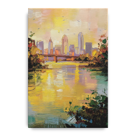 Louisville Ohio River View - Canvas Wall Art