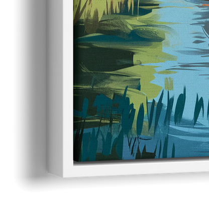 Corona Historic Landmarks - Close-Up White Frame Canvas