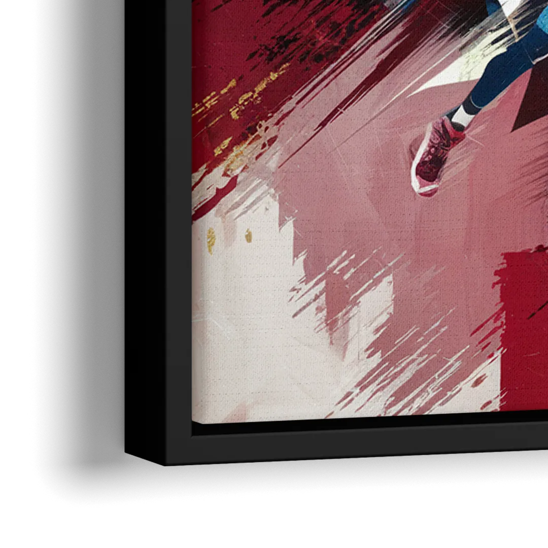 Washington Wizards Basketball - Close-Up Black Frame Canvas