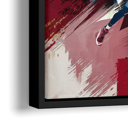 Washington Wizards Basketball - Close-Up Black Frame Canvas