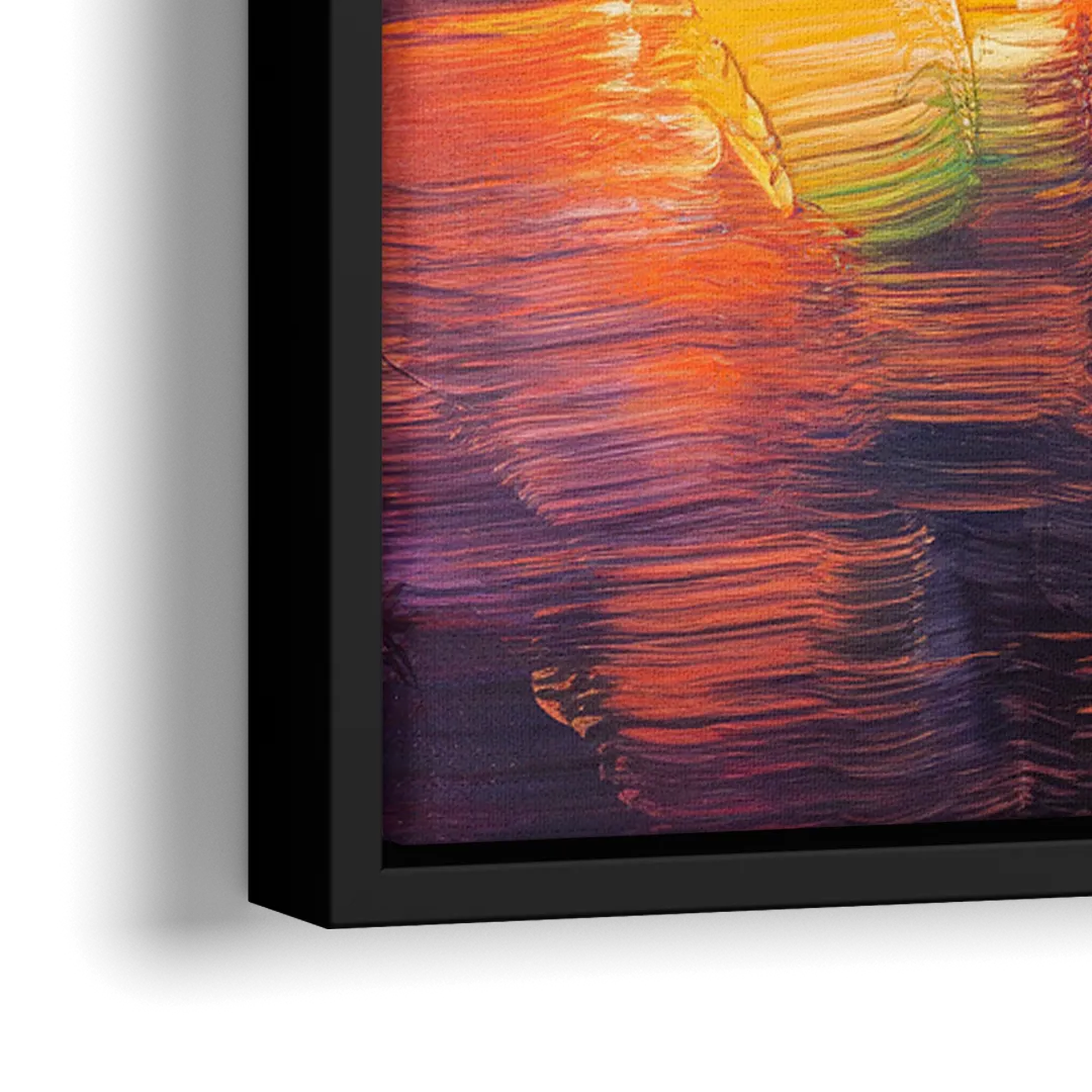 Austin Congress Avenue Bridge - Close-Up Black Frame Canvas