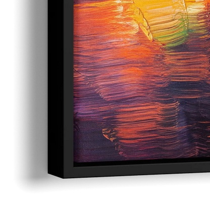 Austin Congress Avenue Bridge - Close-Up Black Frame Canvas