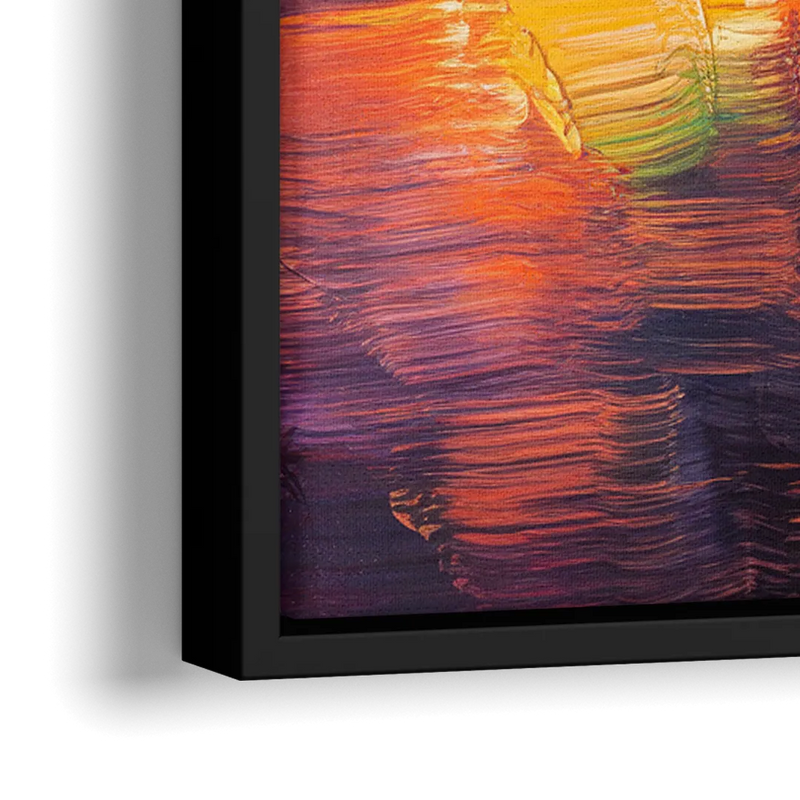 Austin Congress Avenue Bridge - Close-Up Black Frame Canvas