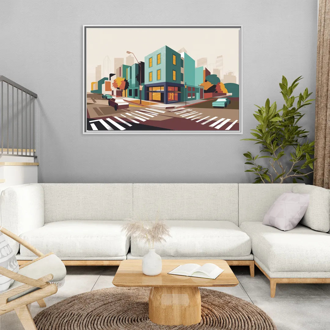 Joseph Urban Landscape - Living Room White Frame Canvas