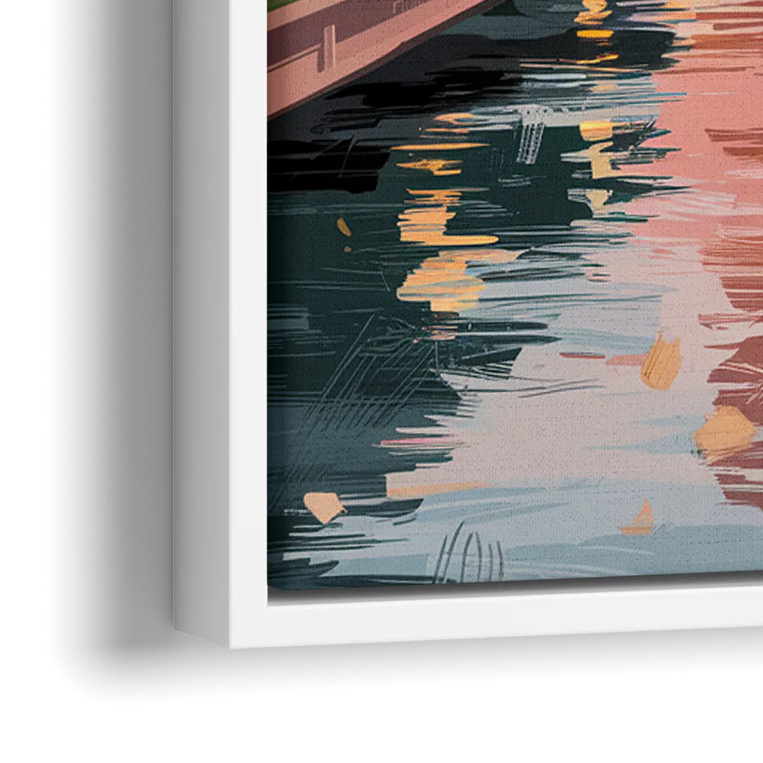 Augusta Historic Downtown Charm - Close-Up White Frame Canvas