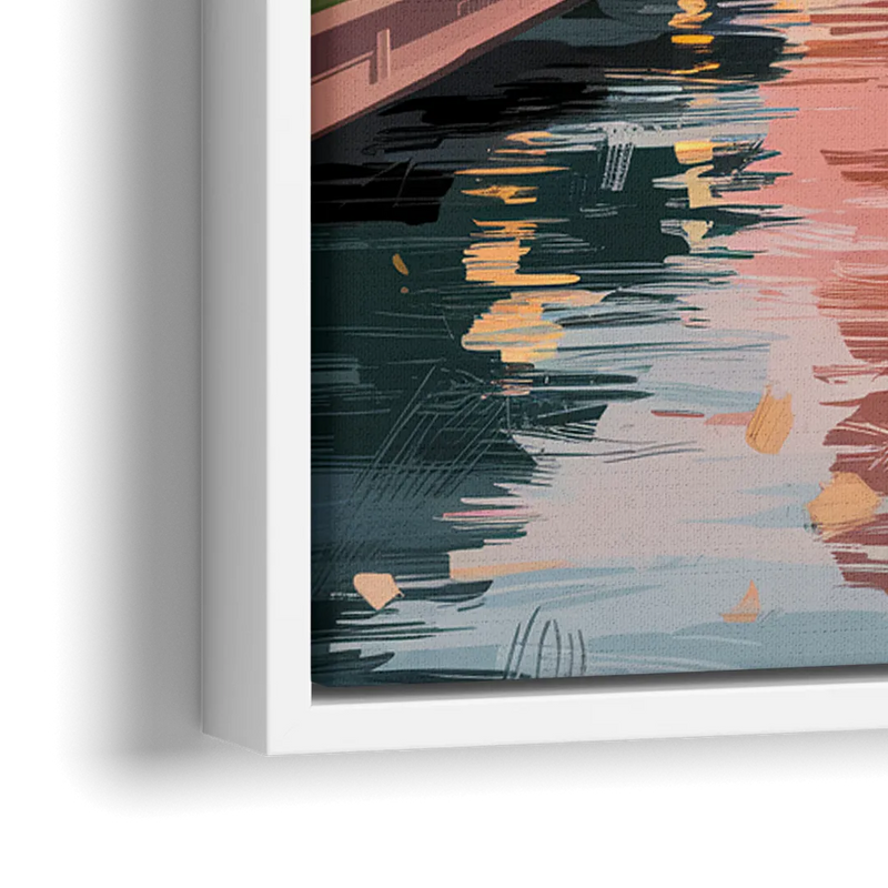 Augusta Historic Downtown Charm - Close-Up White Frame Canvas