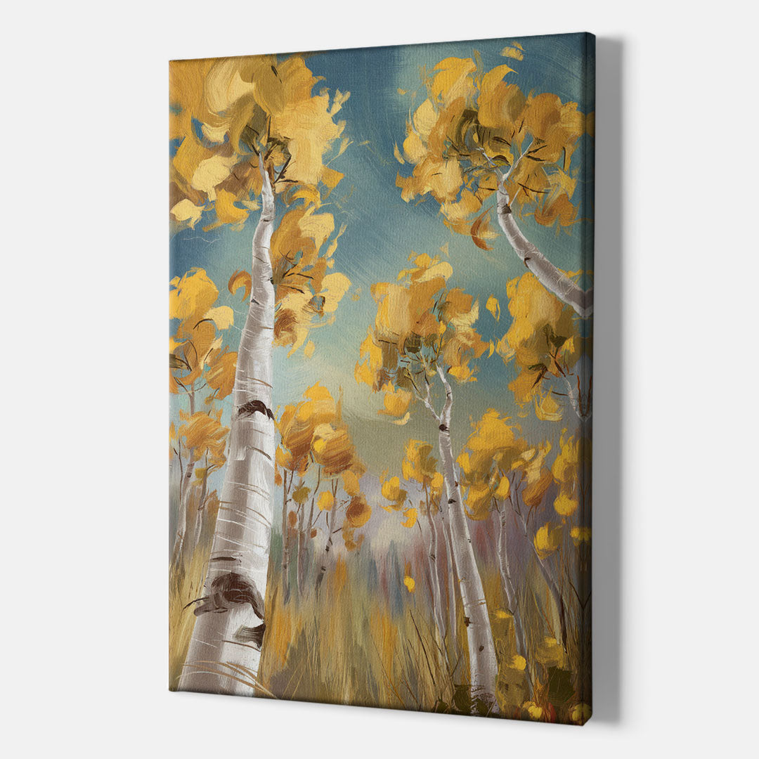 Aspen Tree Canopy - Canvas Wall Art Indoor