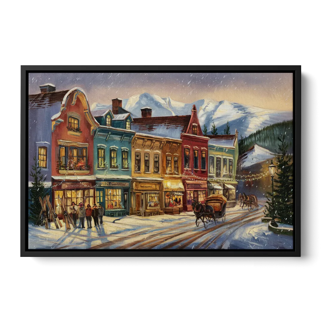 Breckenridge Historic Downtown - Black Frame Canvas