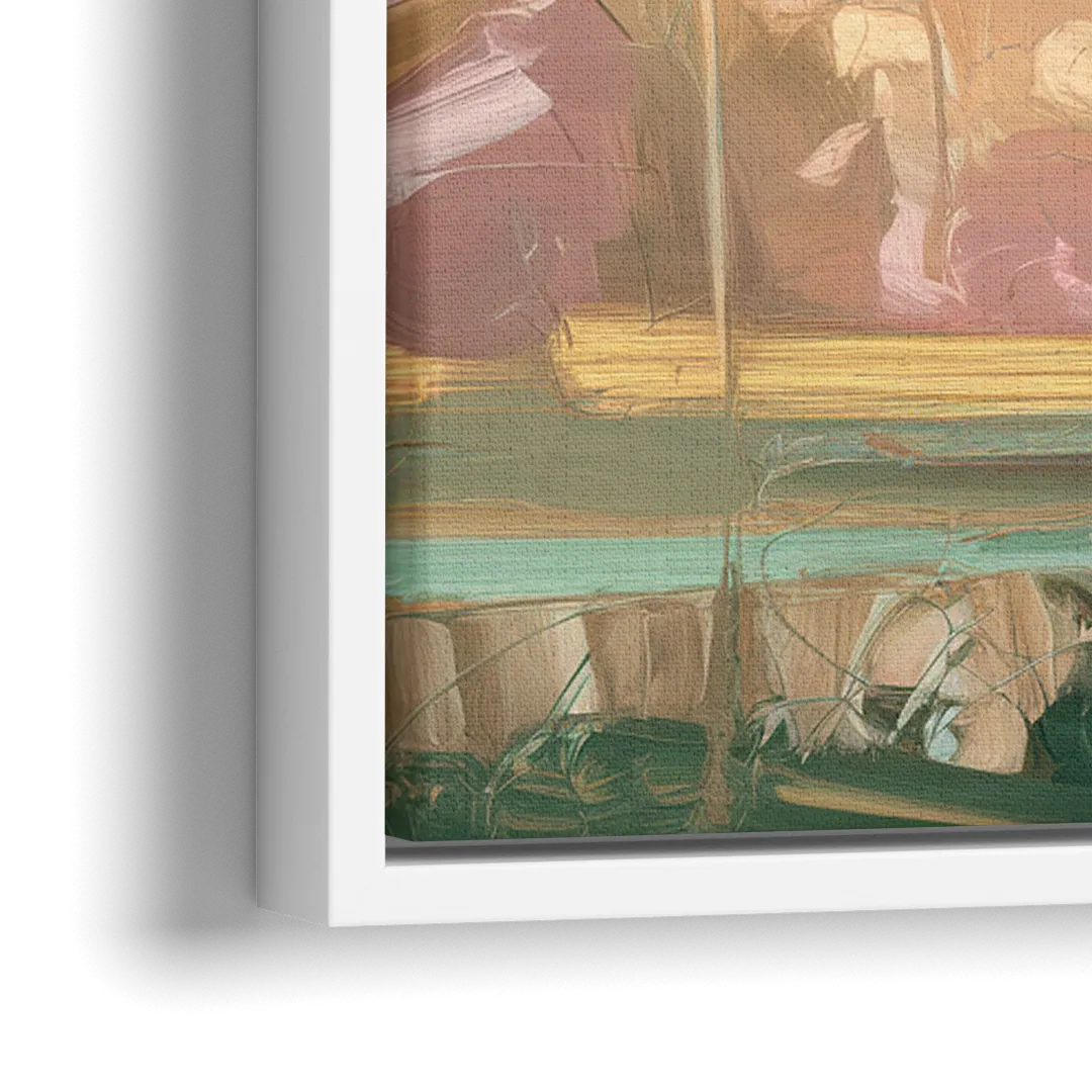 Charleston Palmetto Trees - Close-Up White Frame Canvas