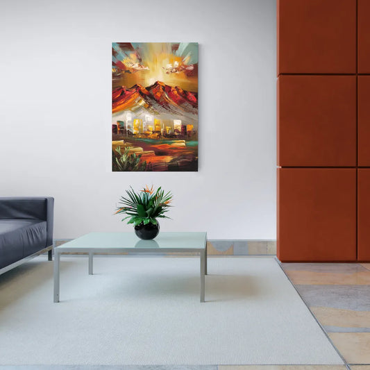 El Paso Mountain Horizon - Canvas Wall Art Living Room