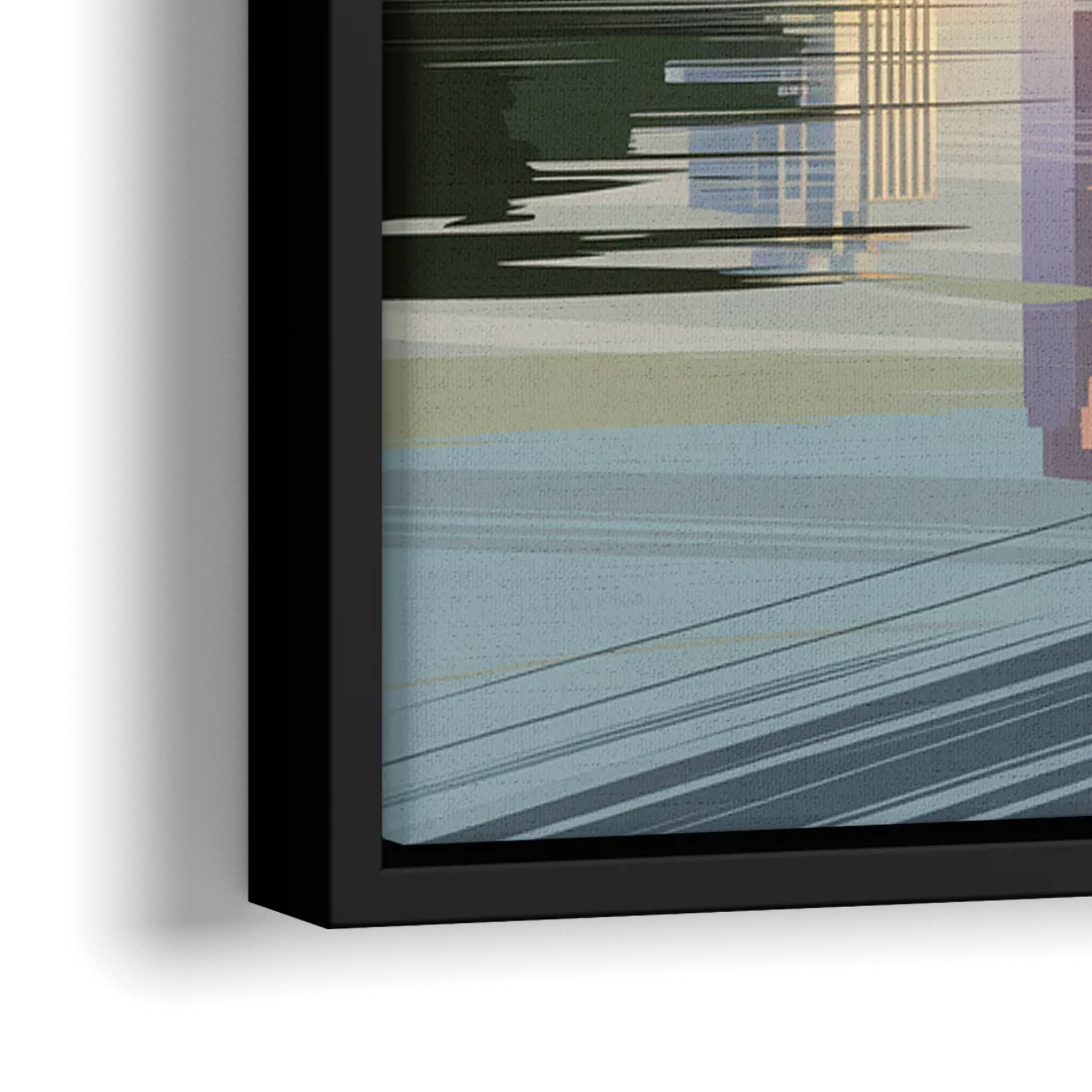 Austin Zilker Park Views - Close-Up Black Frame Canvas