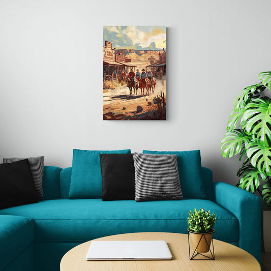 Tombstone Arizona Frontier - Canvas Wall Art Living Room