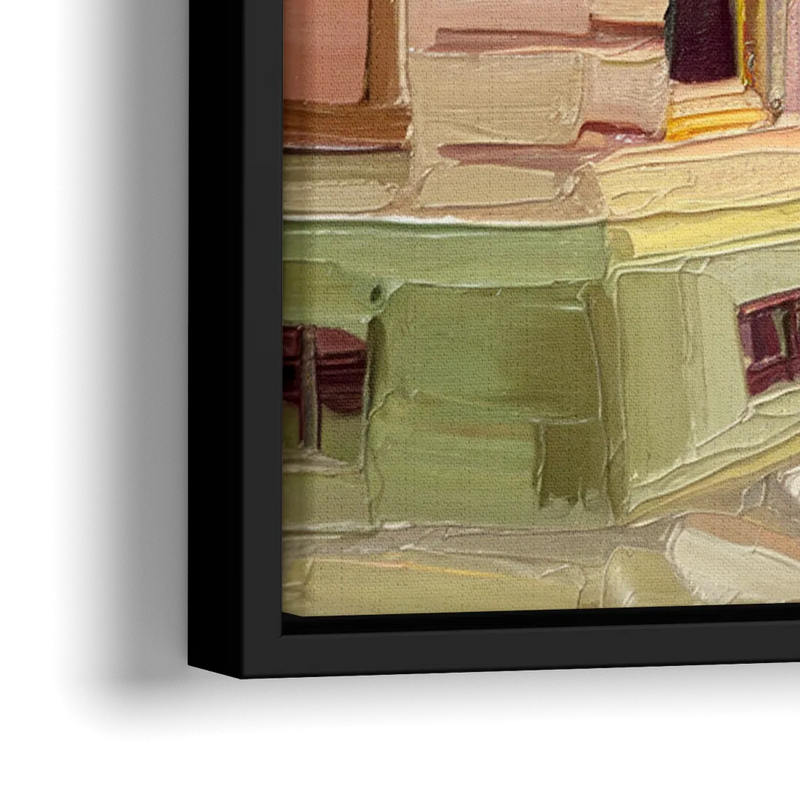 Dunedin Historic Architecture - Close-Up Black Frame Canvas