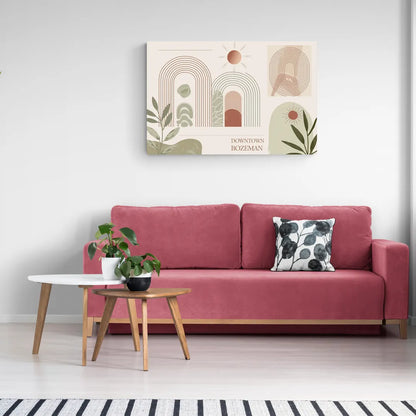 Bozeman Downtown Charm - Canvas Wall Art Living Room