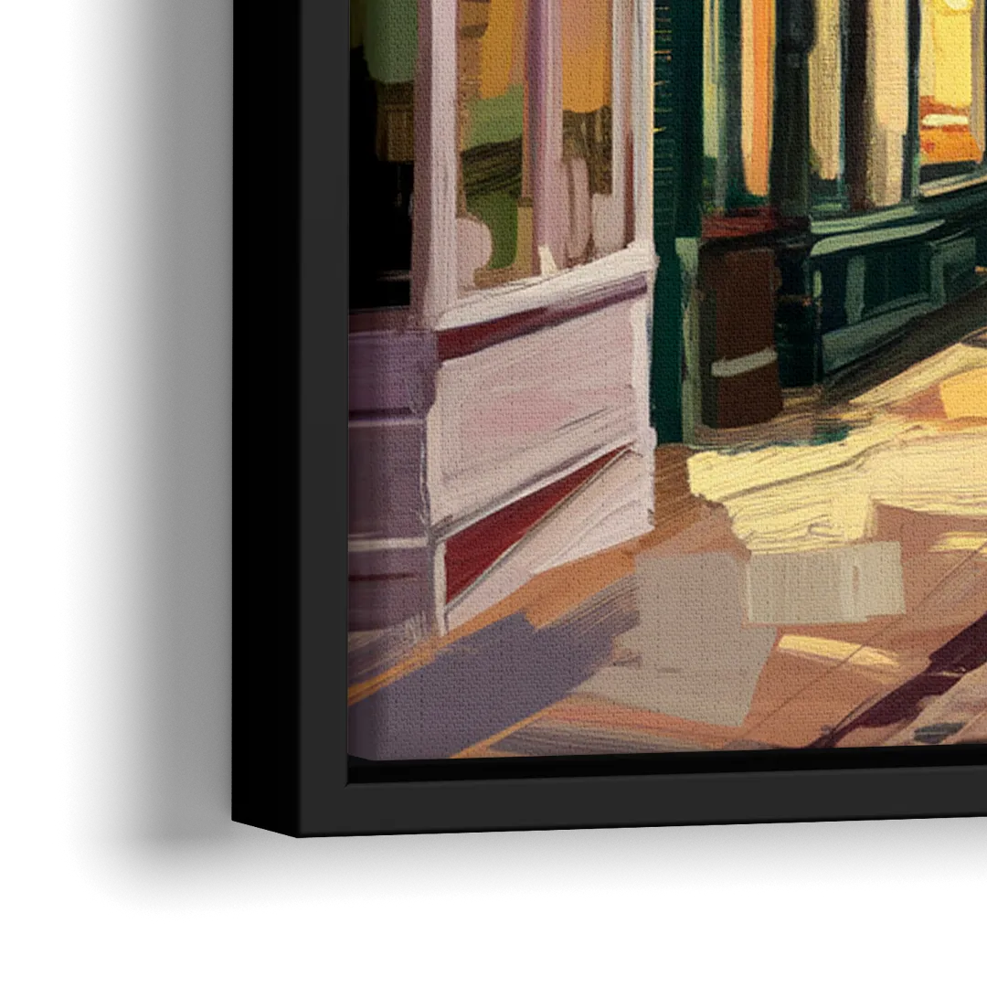 Lancaster Historic Downtown - Close-Up Black Frame Canvas