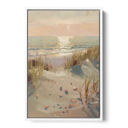 Norfolk Oceanfront Serenity - White Frame Canvas