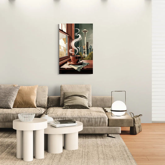 Seattle Coffee Culture Vibes - Canvas Wall Art Living Room