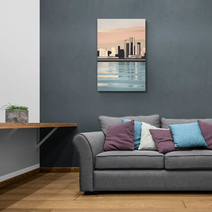 Detroit Riverwalk Serenity - Canvas Wall Art Living Room