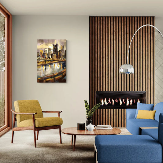 Pittsburgh Steel City Vibes - Canvas Wall Art Living Room