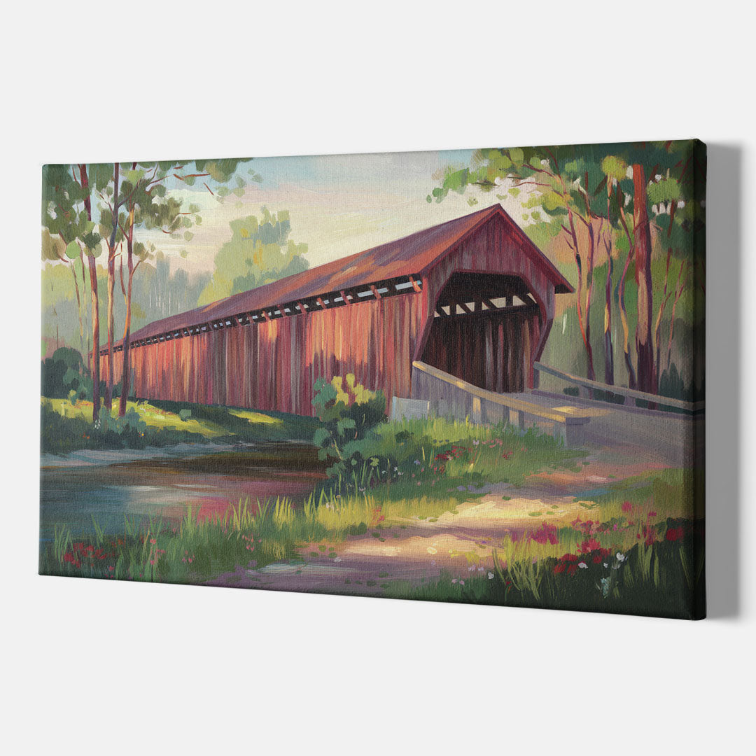Ashland Covered Bridge - Canvas Wall Art Indoor