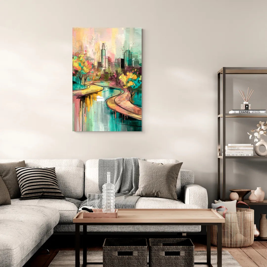San Antonio Urban Street Art - Canvas Wall Art Living Room