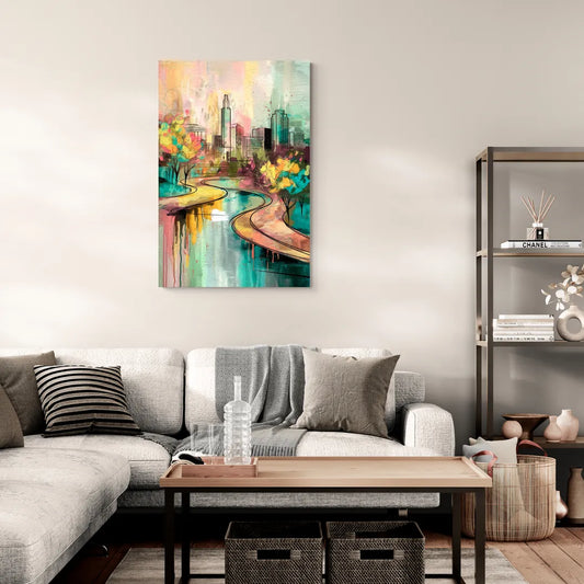 San Antonio Urban Street Art - Canvas Wall Art Living Room