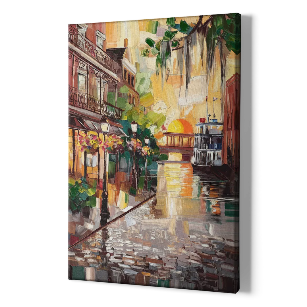 Savannah River Street Vibes - Canvas Print Art Sides