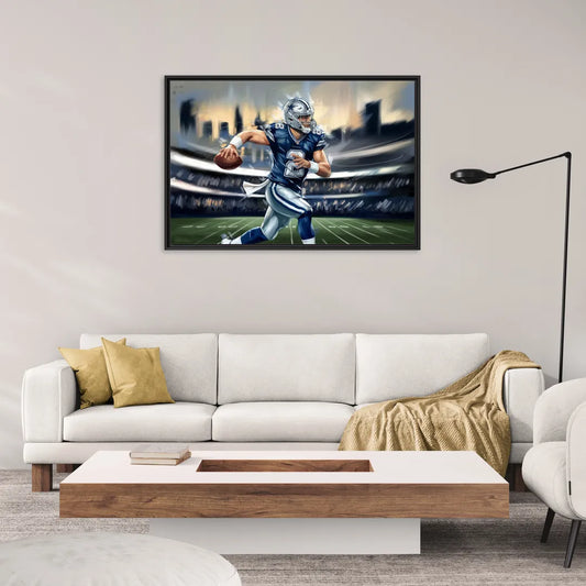 Plano Dallas Cowboys Spirit - Living Room Black Frame Canvas