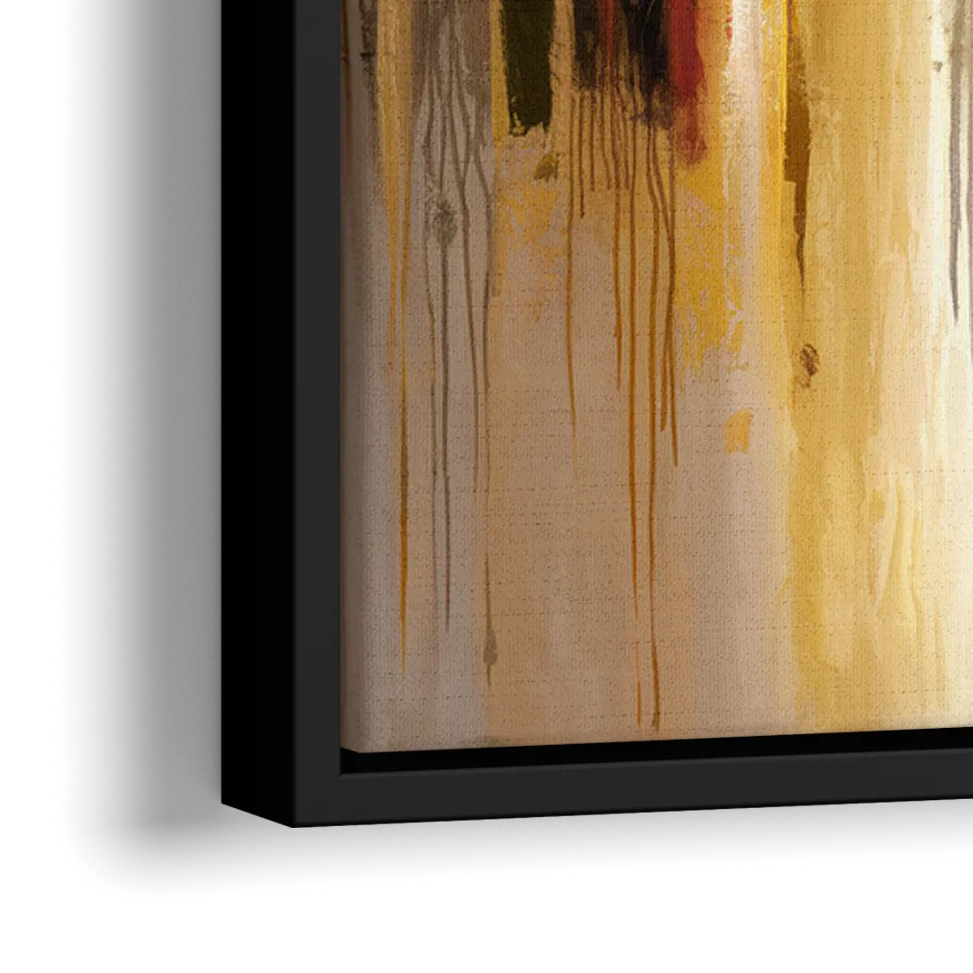 Durham Cityscape Reflection - Close-Up Black Frame Canvas