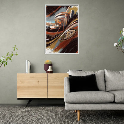 Anaheim Ducks Legacy - Living Room White Frame Canvas