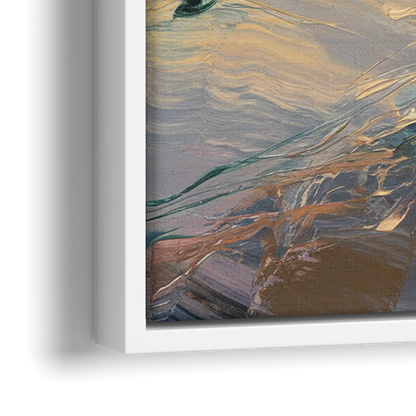 Rochester Genesee River View - Close-Up White Frame Canvas