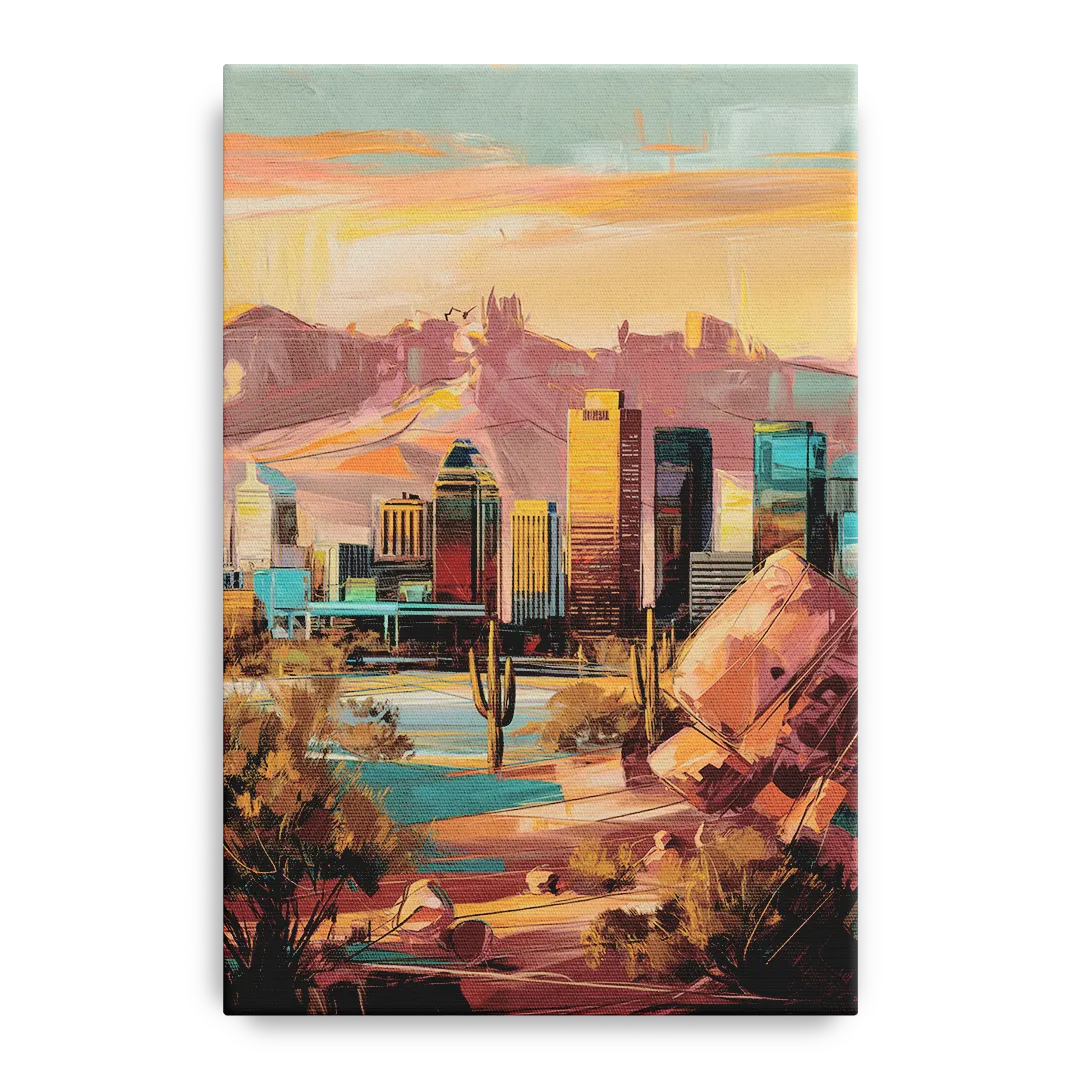 Mesa City Skyline - Canvas Wall Art