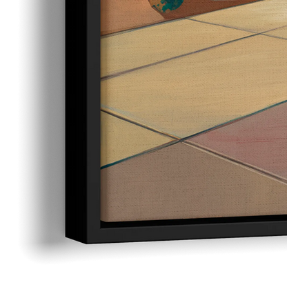 Palm Springs Retro Architecture - Close-Up Black Frame Canvas