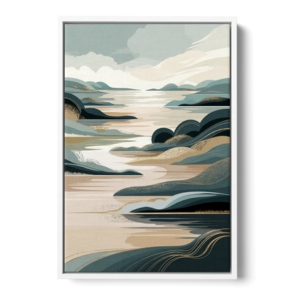 Joseph Scenic Horizon - White Frame Canvas