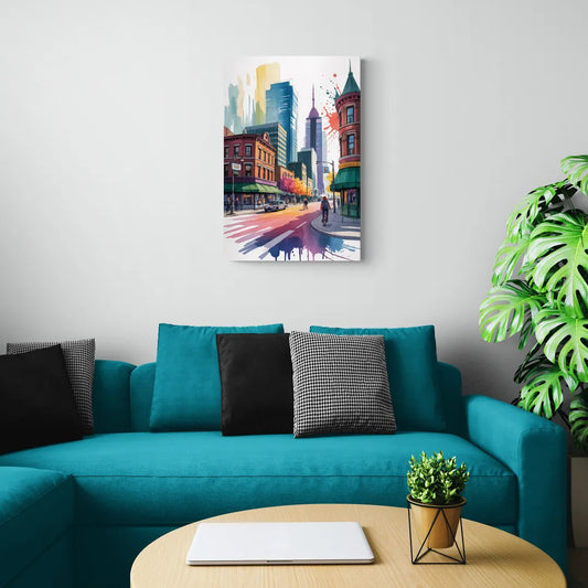 Toronto Queen Street West - Canvas Wall Art Living Room