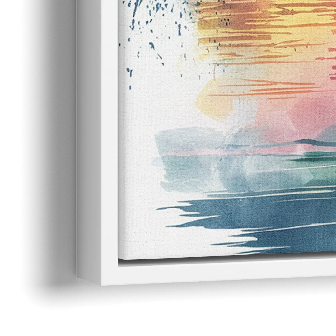 Milwaukee Cityscape Beauty - Close-Up White Frame Canvas